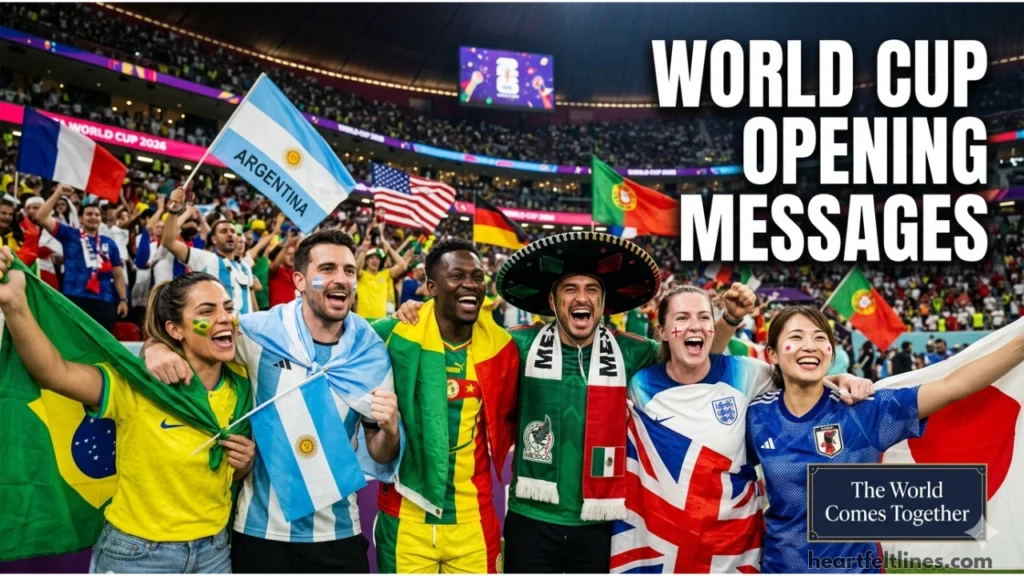 World Cup Opening Day Messages for True Football Fans